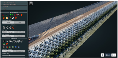 Monitoring new concrete protection blocks (3D Mesh)