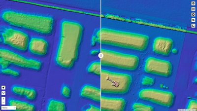 Monitoring sand depot / volume calculation / change over time with slider functionality (DSM)