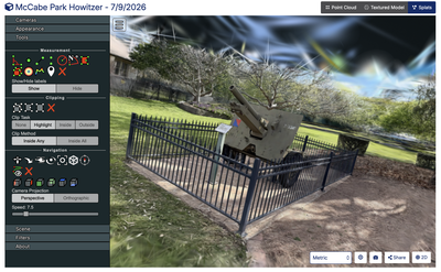 McCabe Park Howitzer - Gaussian Splats